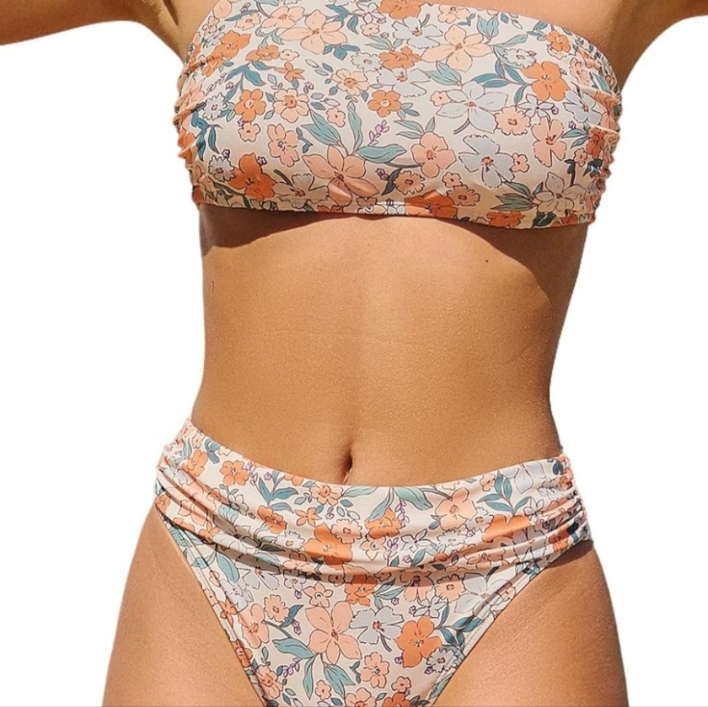 Women's Bikini Sets Two Piece One Shoulder Swimsuit High Waisted
